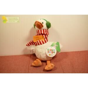 Gigglescape 13'' Goose with Scarf and Ear Muffs Stuffed Animal (marks)